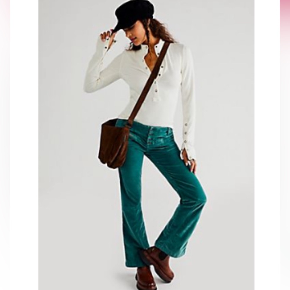 Free People Hit Back Slim Flare Pants